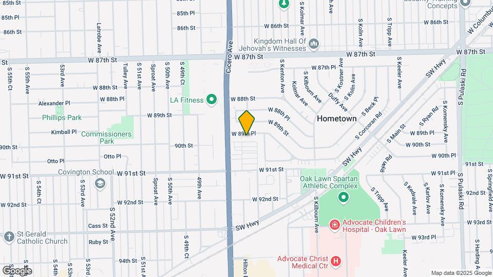 4723 W 89th Pl Map and Location Details