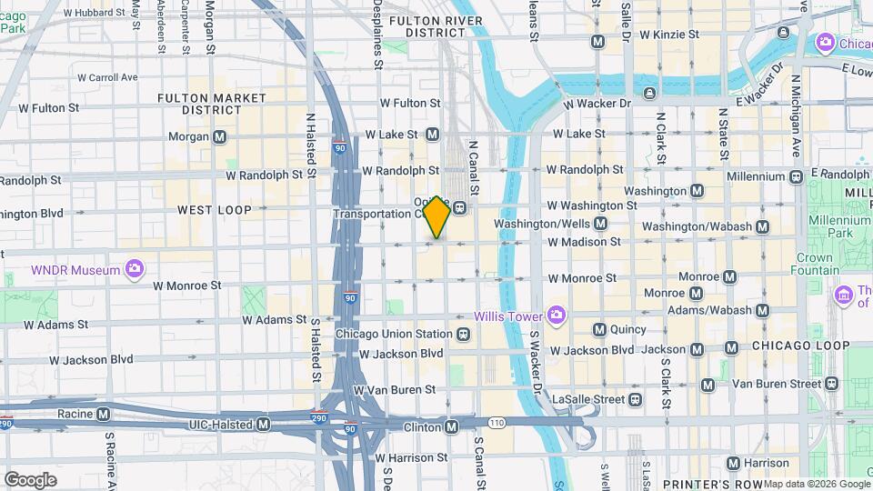 555 W Madison St Map and Location Details