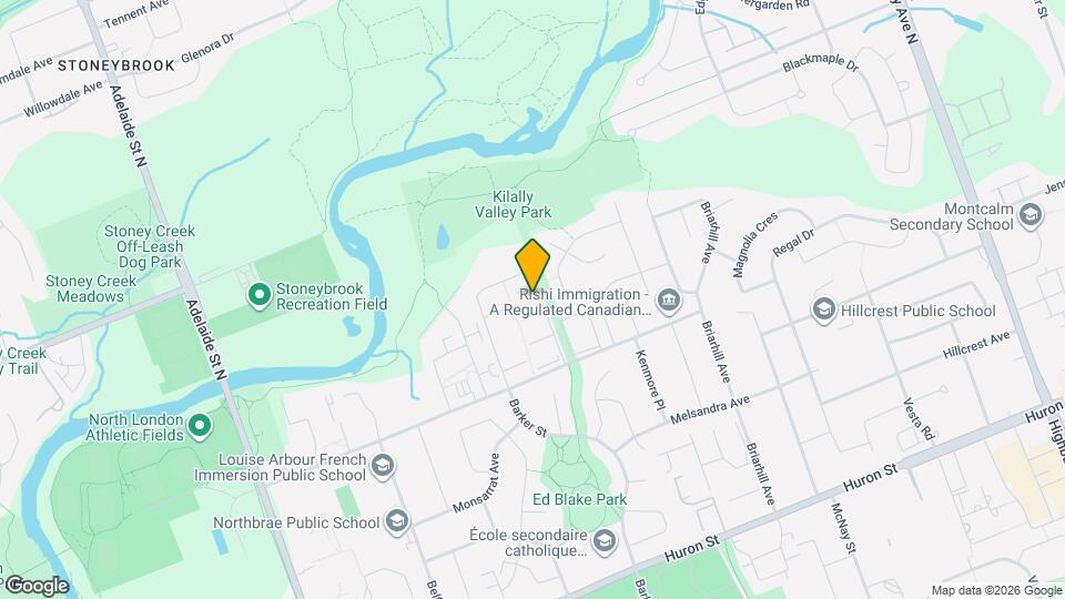 SPACIOUS TWO BEDROOM THREE LEVEL TOWNHOME IN NORTH LONDON Map and Location Details