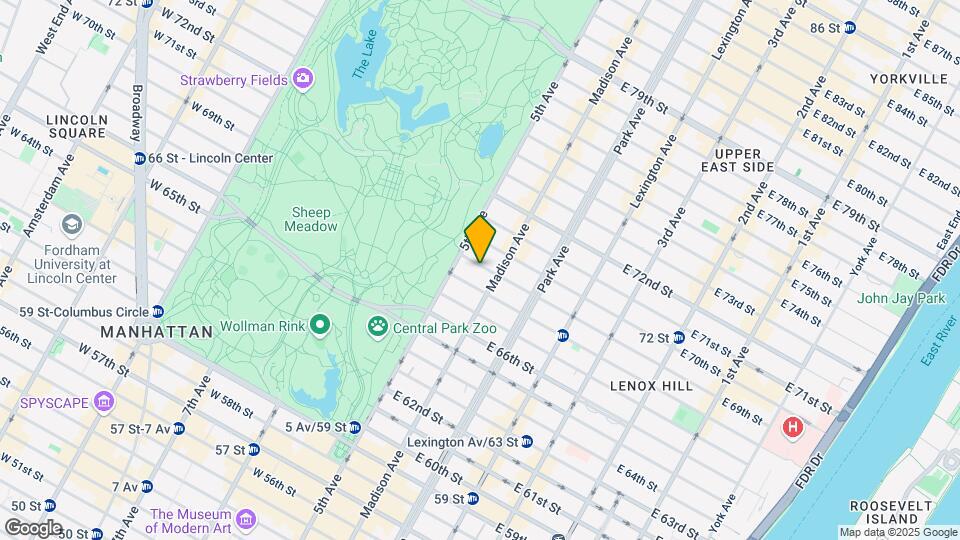 12 E 69th St Map and Location Details