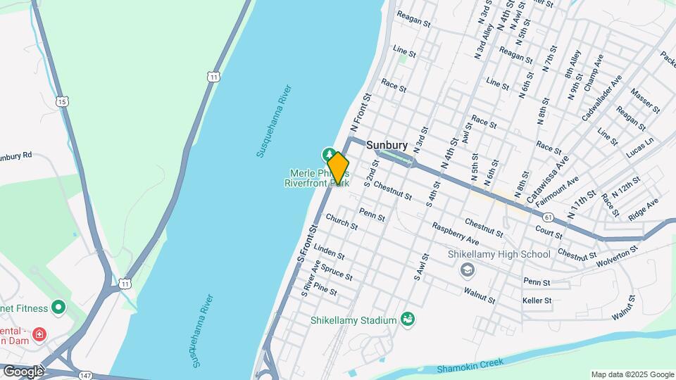 River Front Apartments Map and Location Details