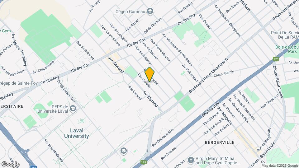 883 Paradis Rue Map and Location Details