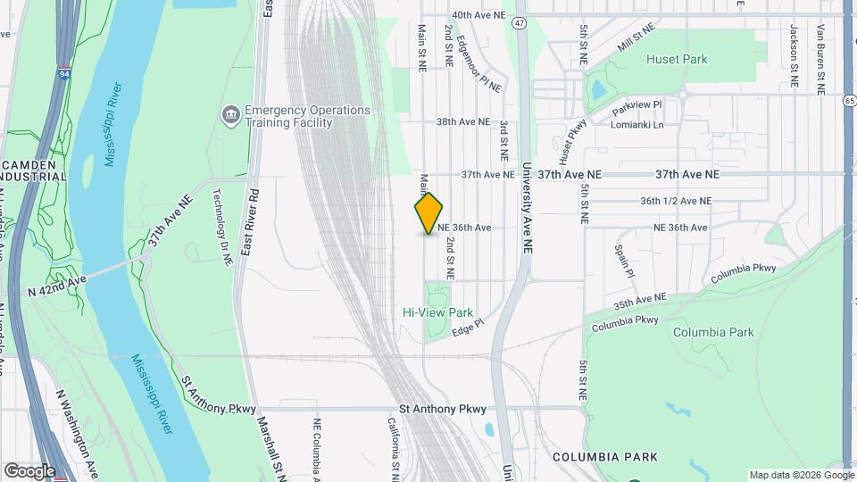 3547 Main St NE, Unit # 2 Map and Location Details