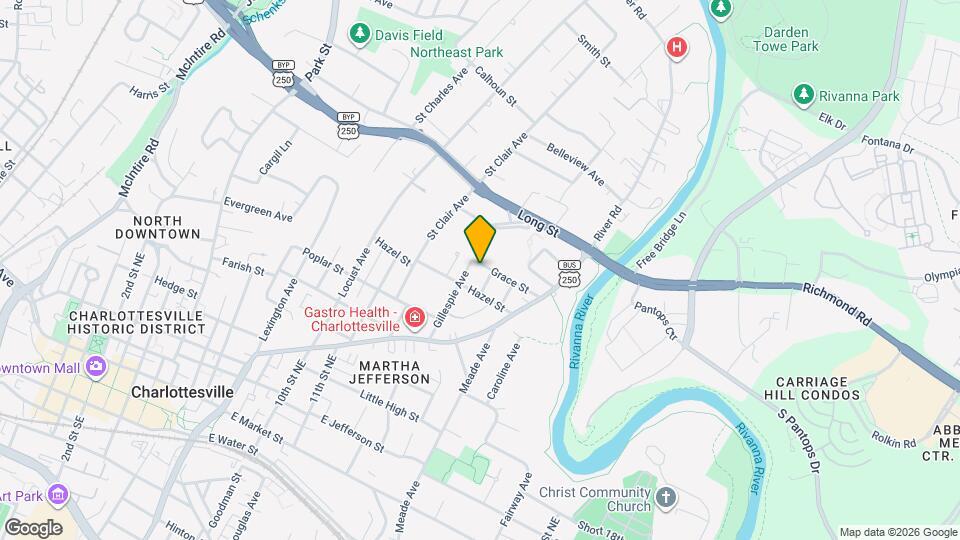 1406B Grace St Map and Location Details
