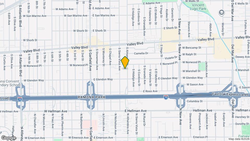 1621 S Almansor St Map and Location Details