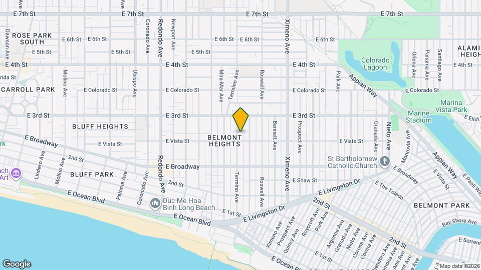 256 Termino Ave, Unit Rear Unit Map and Location Details