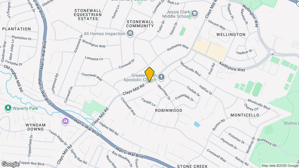 3422 Clays Mill Rd Map and Location Details