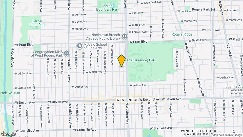 6609 N Artesian Ave Mapa y Detalles de la Ubicación