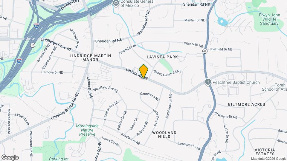 1403 Lavista Rd NE Map and Location Details