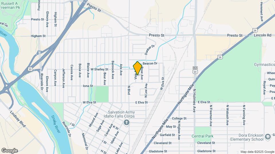 1026 Vine Ave Map and Location Details