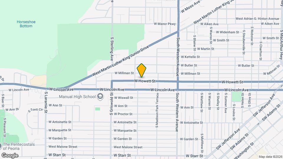 2847 W Howett St Mapa y Detalles de la Ubicación