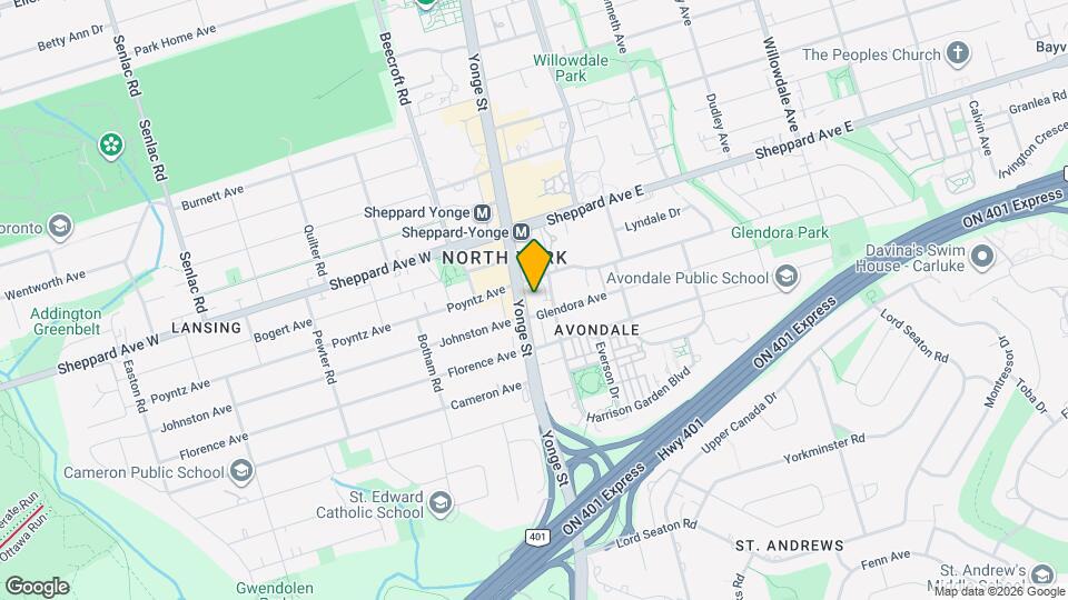 4711 Yonge St Map and Location Details