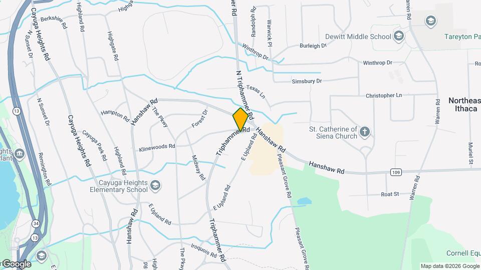 1109 Triphammer Rd Map and Location Details