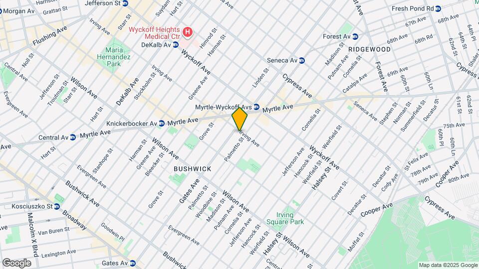 340 Irving Ave Map and Location Details