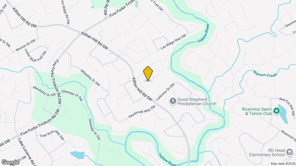 1335 Killian Shoals Way SW Map and Location Details