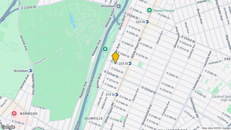 642 E 224th St Map and Location Details