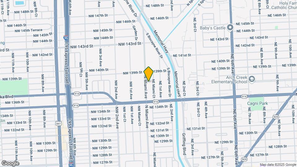 13721 N Miami Ave Map and Location Details