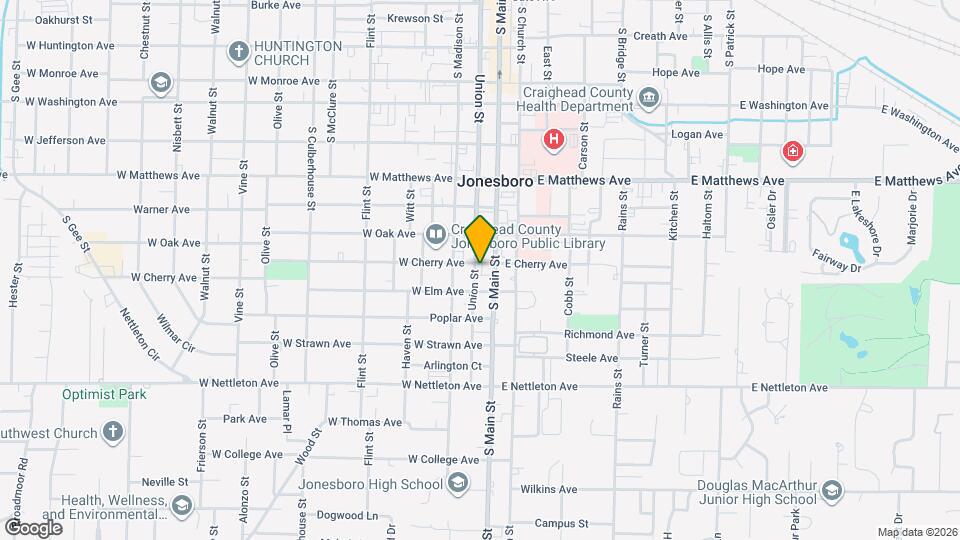 105 W Cherry Ave Map and Location Details