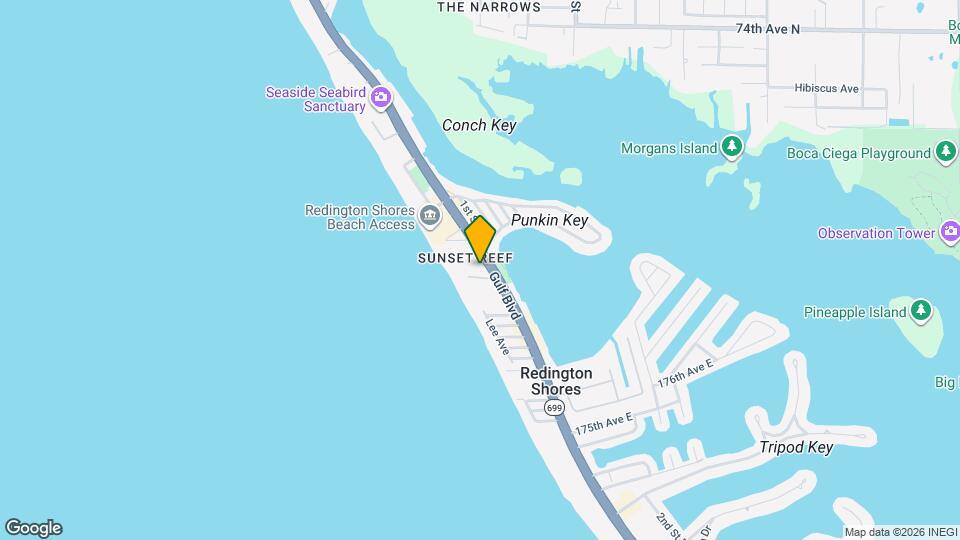 17940 Gulf Blvd, Unit Redington Towers 3 - 1F Map and Location Details