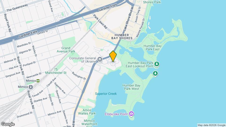 2261 Lake Shore Blvd W, Unit 314 Map and Location Details