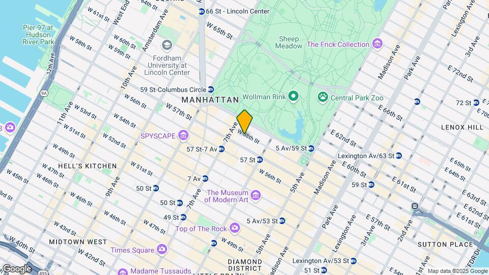 152 W 58th St Map and Location Details