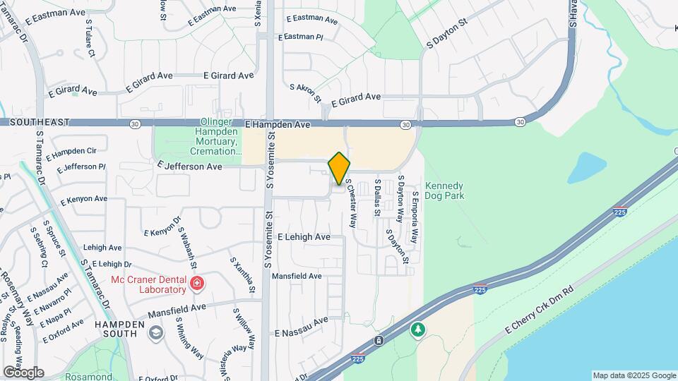 3680 S Beeler St Map and Location Details