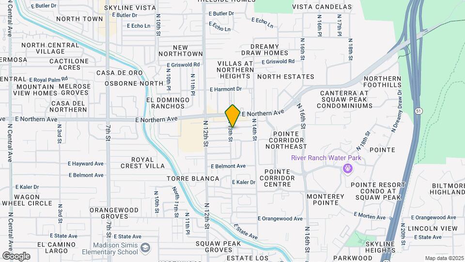 7837 N 13th St Map and Location Details