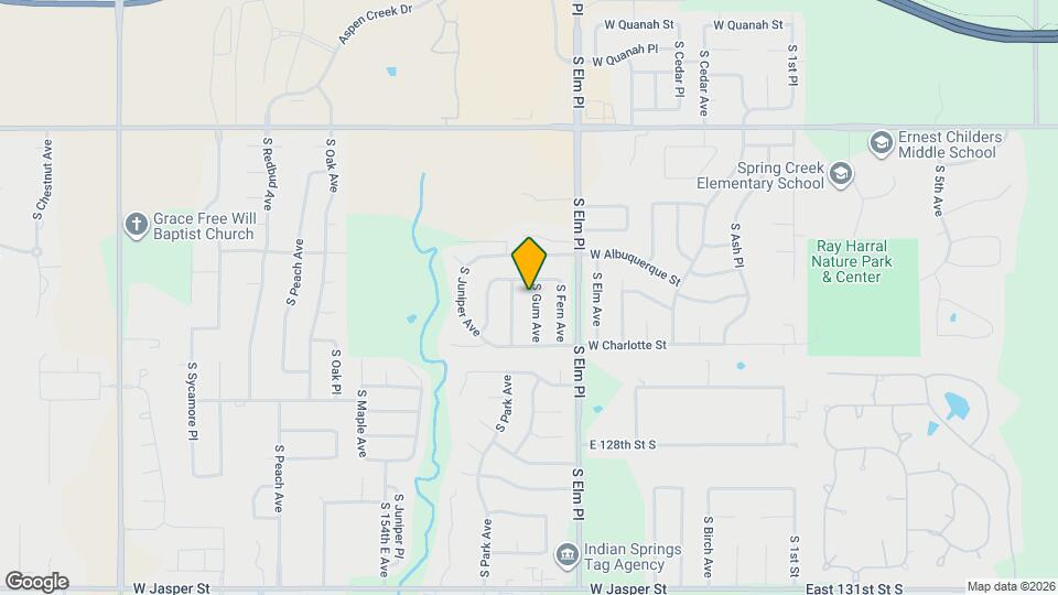 7408 S Gum Ave Map and Location Details