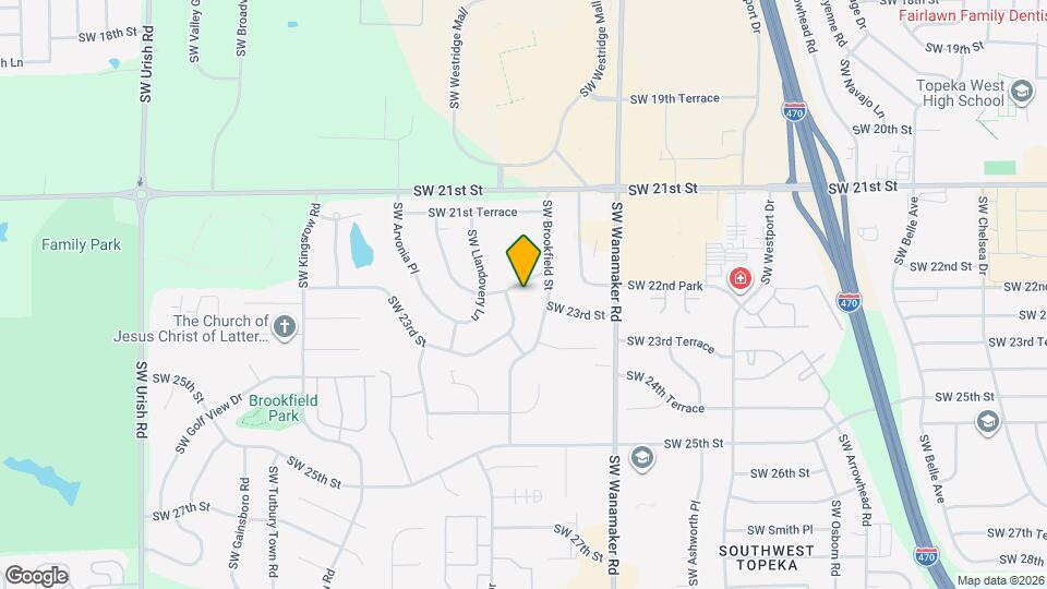 6121 SW 22nd Park Map and Location Details