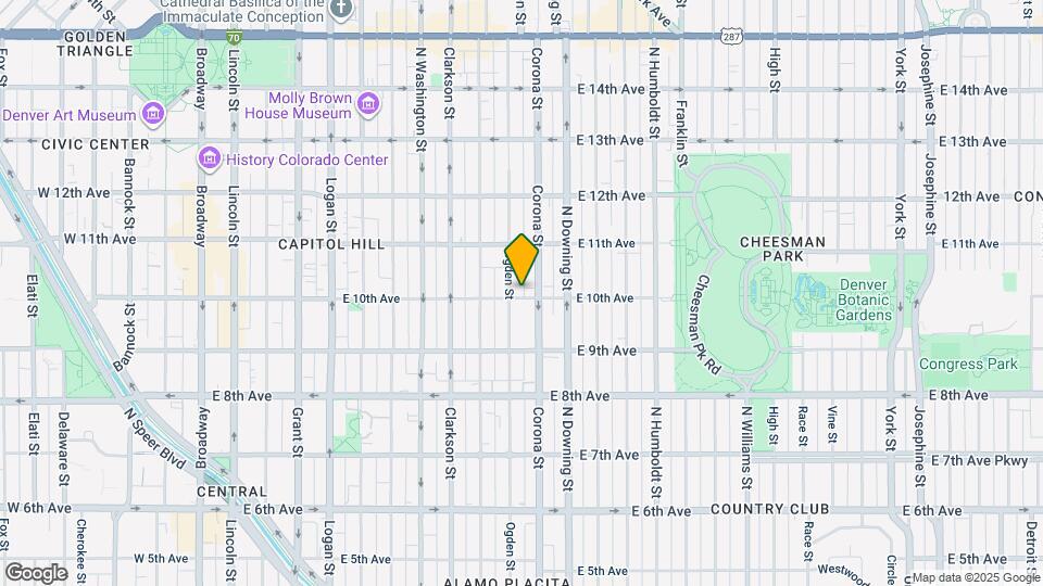 1015 E 10th Ave Map and Location Details