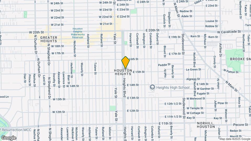 Heights Blvd Mapa y Detalles de la Ubicación