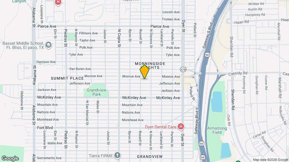 3609 Jefferson Ave Map and Location Details