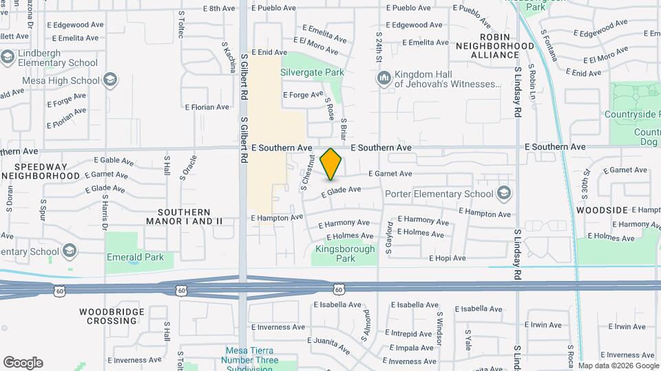 1043 S Rose Cir Map and Location Details