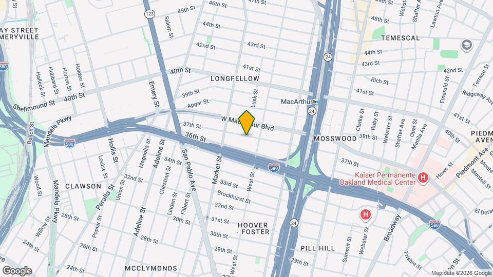 825-829 37th St Map and Location Details