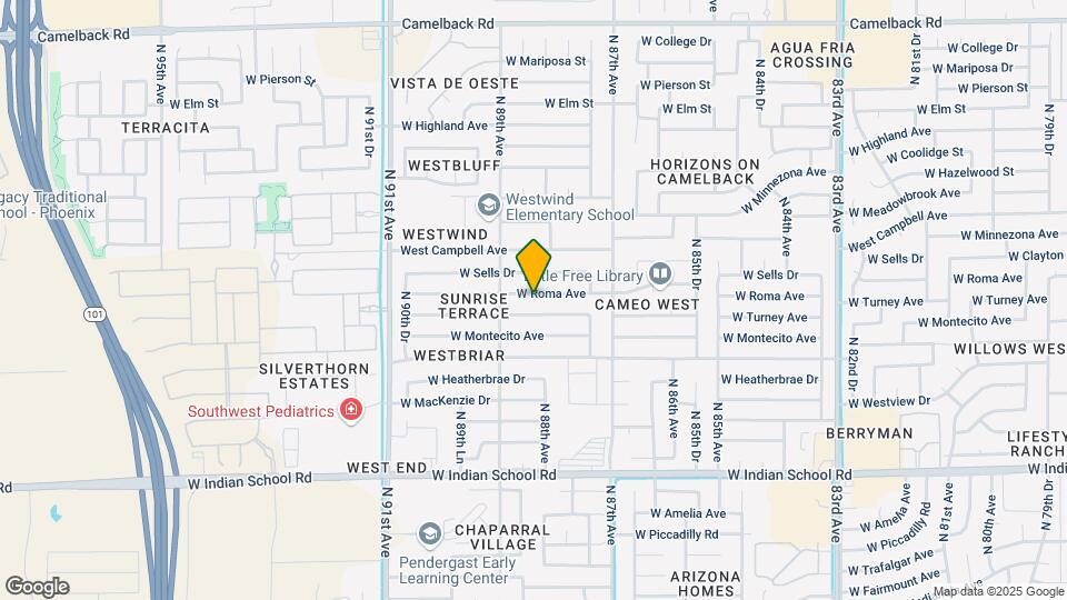 8809 W Roma Ave Map and Location Details
