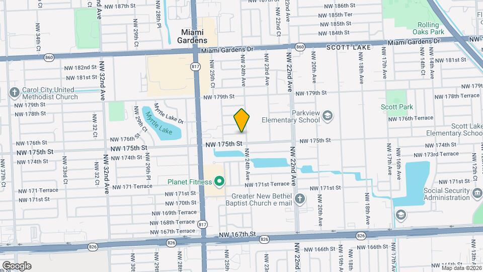 2422 NW 175th Terrace Map and Location Details