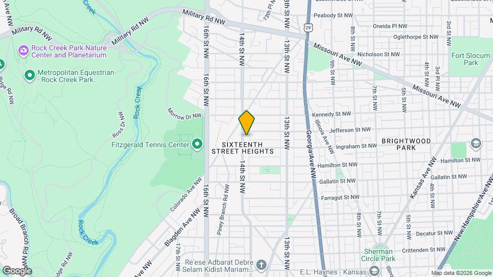 5309 14th St NW Map and Location Details