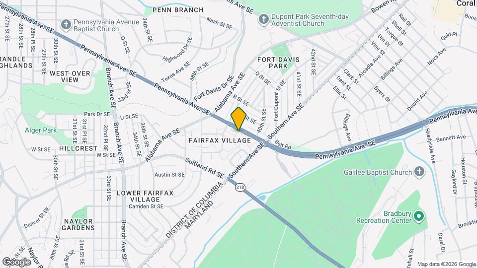 3915 Pennsylvania Ave. SE Map and Location Details