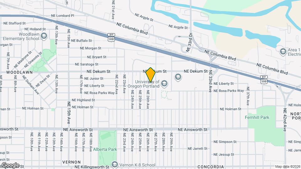 2609 NE Liberty St Map and Location Details