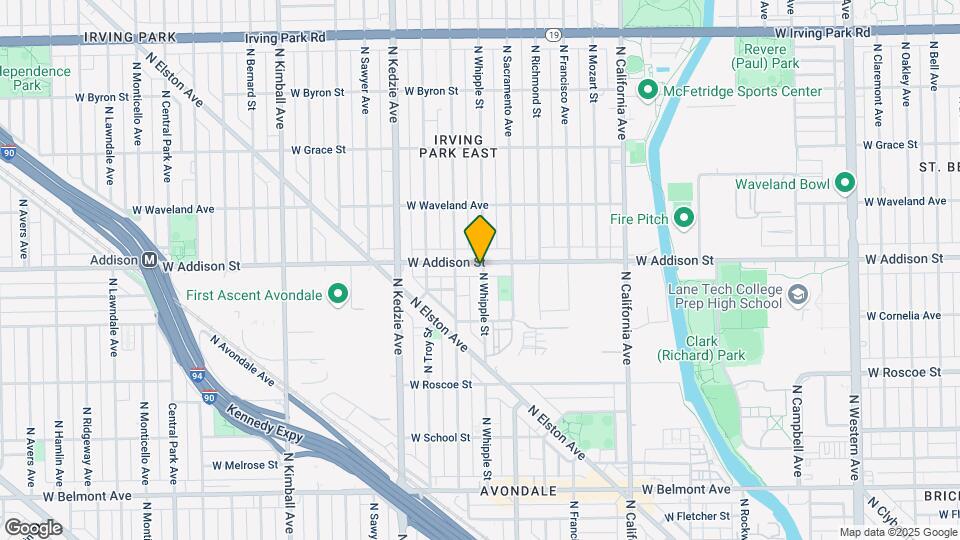 3035 W Addison St, Unit 1 Map and Location Details
