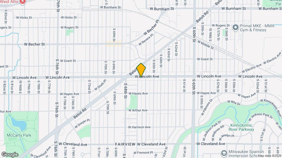 6621 W Lincoln Ave Map and Location Details