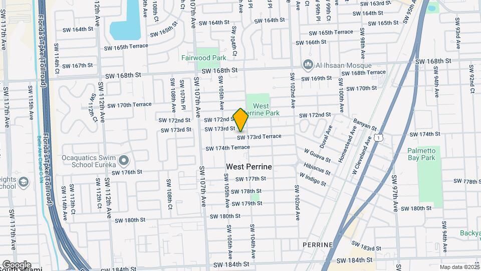 10425 SW 173rd Terrace Map and Location Details