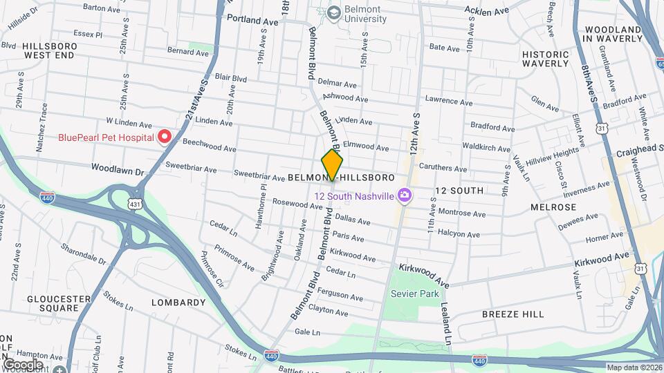 2600 Hillsboro Rd Map and Location Details