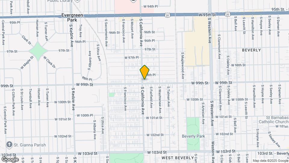 9855 S California Ave Map and Location Details