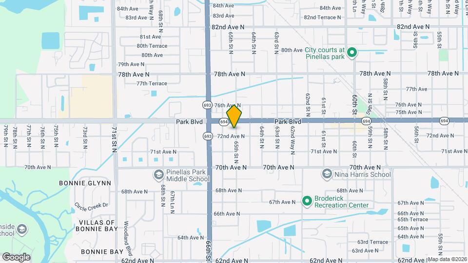 6501 72nd Ave N, Unit #D Mapa y Detalles de la Ubicación