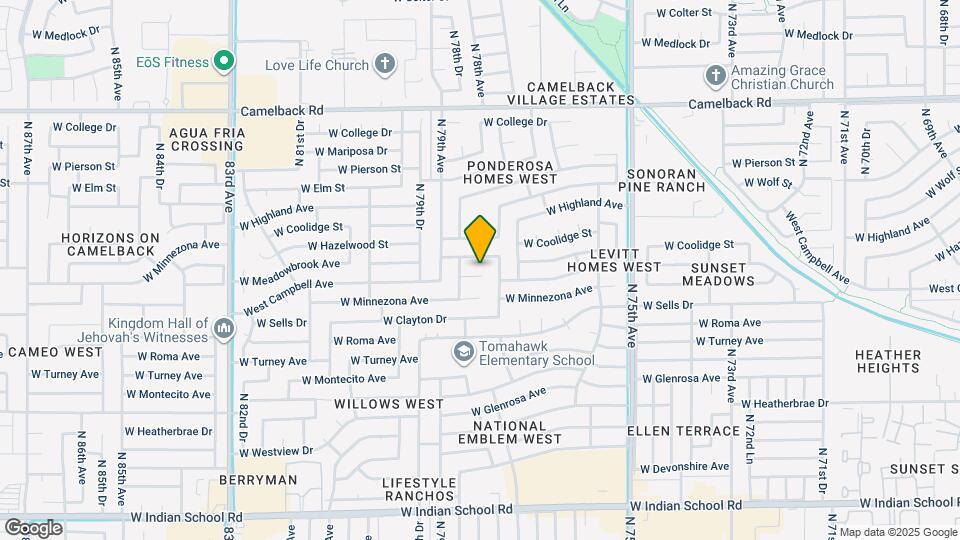 7740 W Meadowbrook Ave Map and Location Details