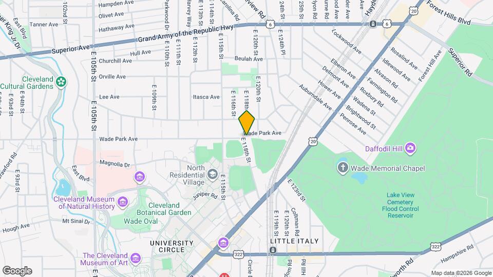 1551 E 118th St Map and Location Details