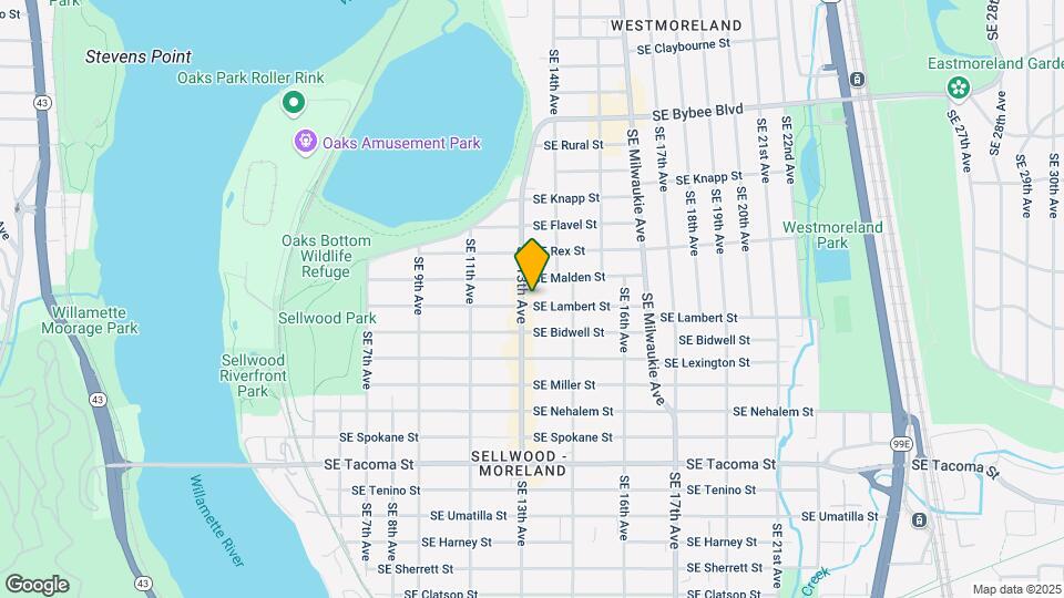 1313 SE Lambert St Map and Location Details