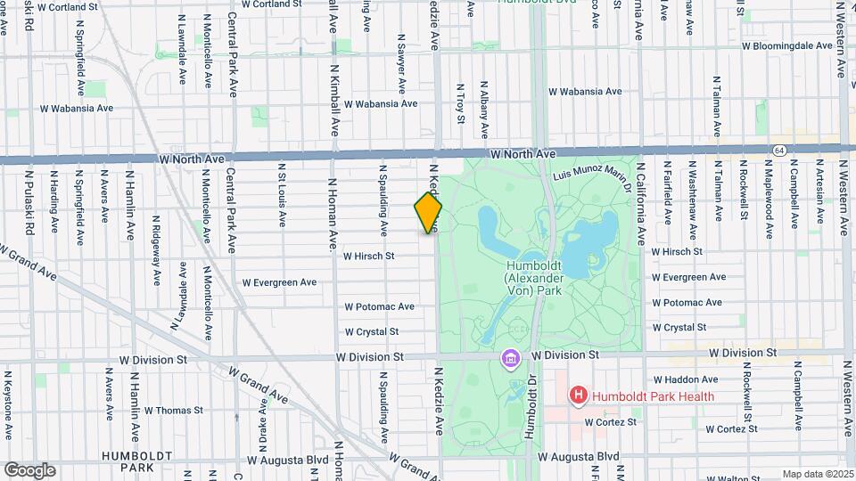 1412 N Kedzie Ave Map and Location Details