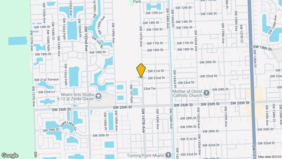 14701 SW 22nd Terrace Mapa y Detalles de la Ubicación